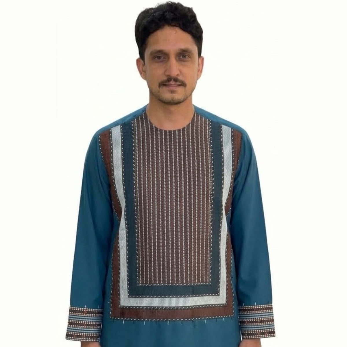 Sky Blue light with Brown white chest and wrist designs