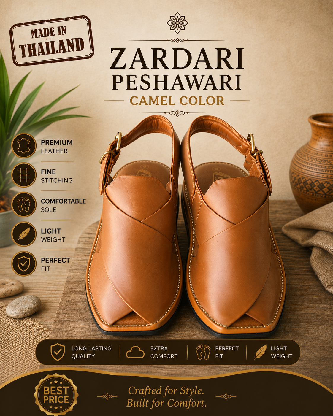 Zardari Peshawari Chappal